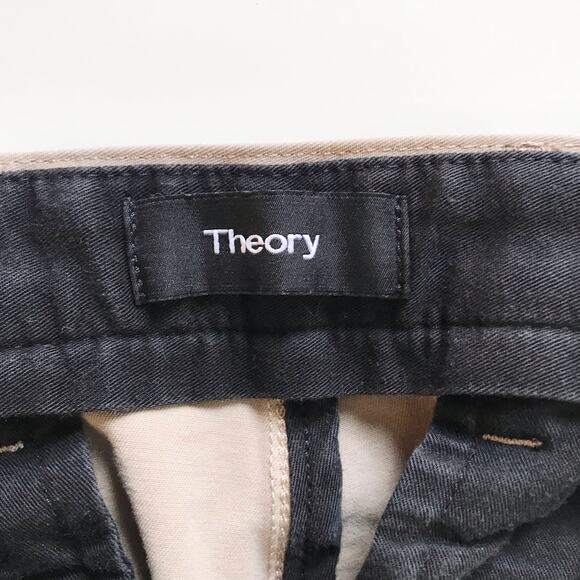 Theory Men's 33  Fits 31x27 Zaine Double Stretch Slim Fit Khaki Chino Pants - Picture 3 of 11